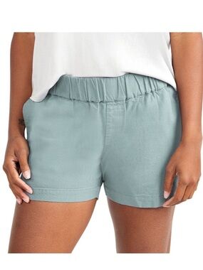 Free Fly Stretch Canvas Shorts Sz S w MEASUREMENTS Shale Green Pockets Bamboo!